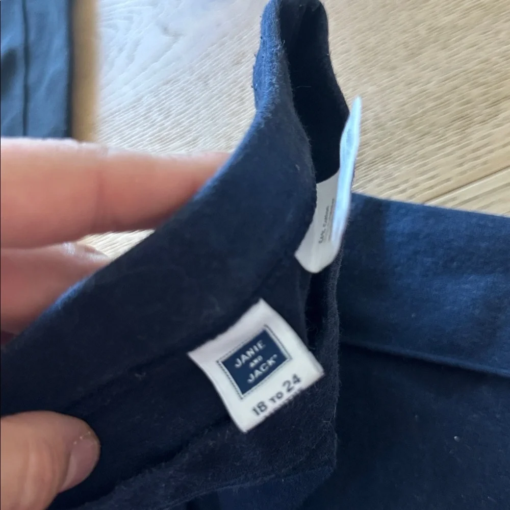 Janie and jack Kids Black and Navy Leggings 18/24m